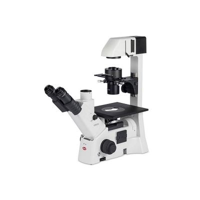 Microscopio Trinocular Biológico Invertido 'Motic' AE-31E, óptica Plana Corregida a Infinito, Revólver Quíntuple, Con 2 Objetivos De Phase Ph10x y Ph20x, Ilumin